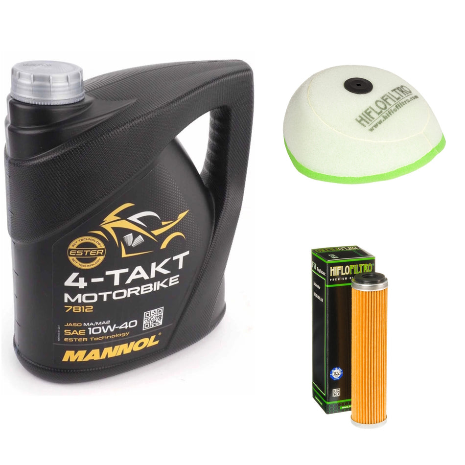 Mannol Semi Synthetic 10w40 4L Oil & HF631 & HFF6112 Oil Filter Kit