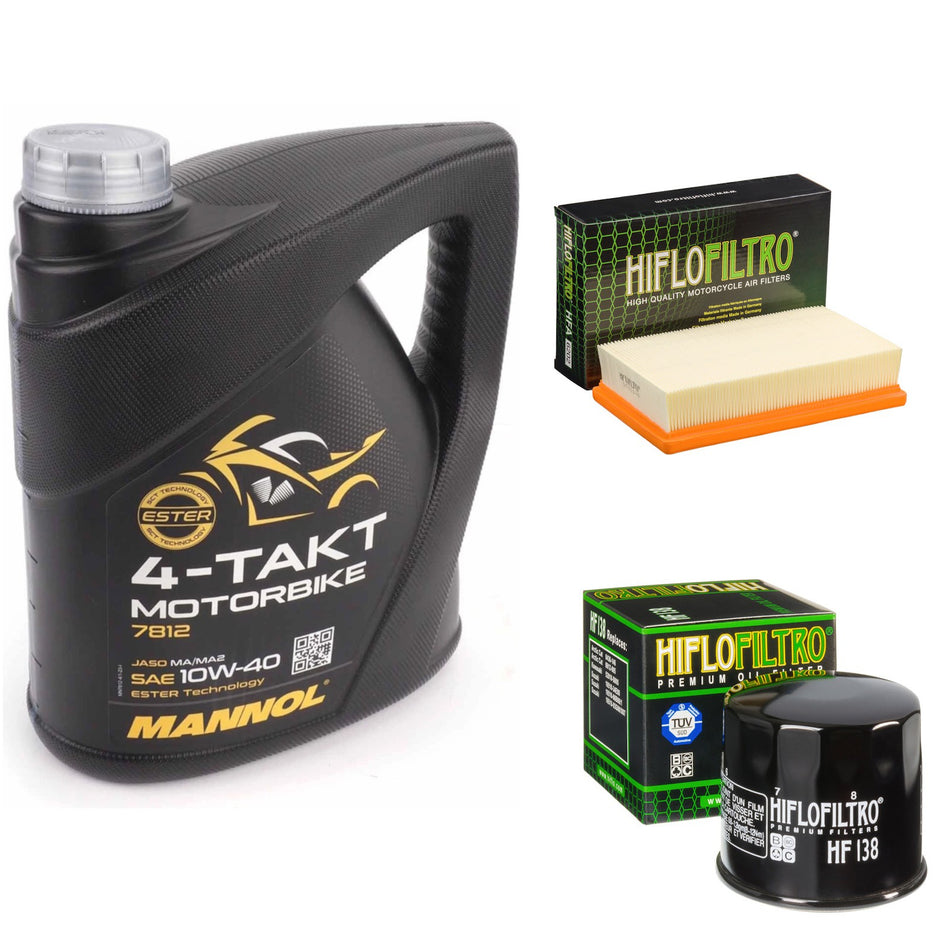 Mannol Semi Synthetic 10w40 4L Oil & HF138 & HFA6202 Oil Filter Kit