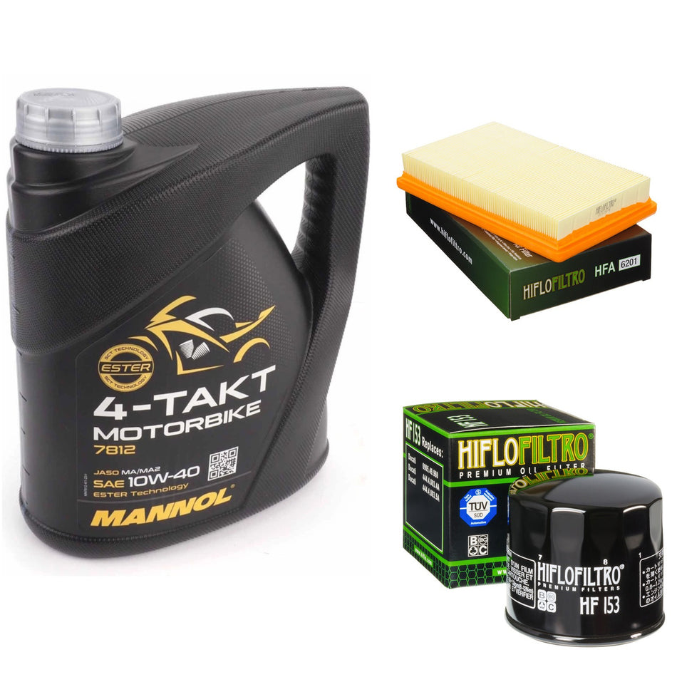 Mannol Semi Synthetic 10w40 4L Oil & HF153 & HFA6201 Oil Filter Kit