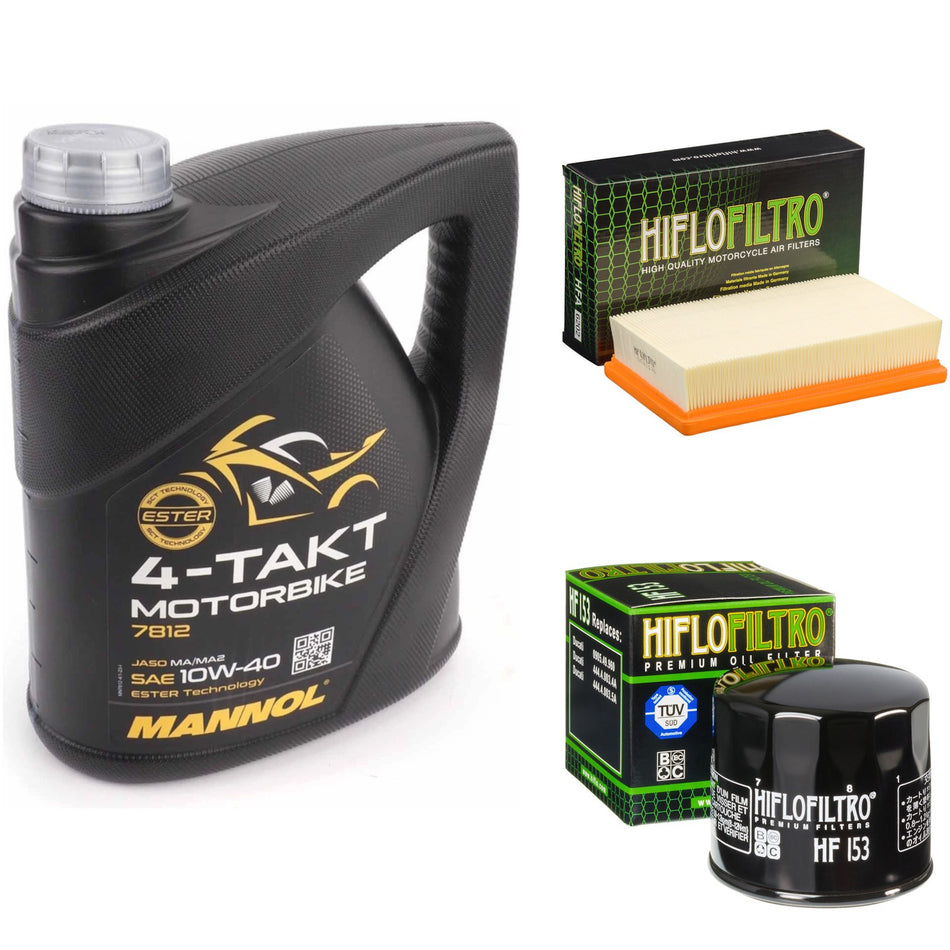 Mannol Semi Synthetic 10w40 4L Oil & HF153 & HFA6202 Oil Filter Kit