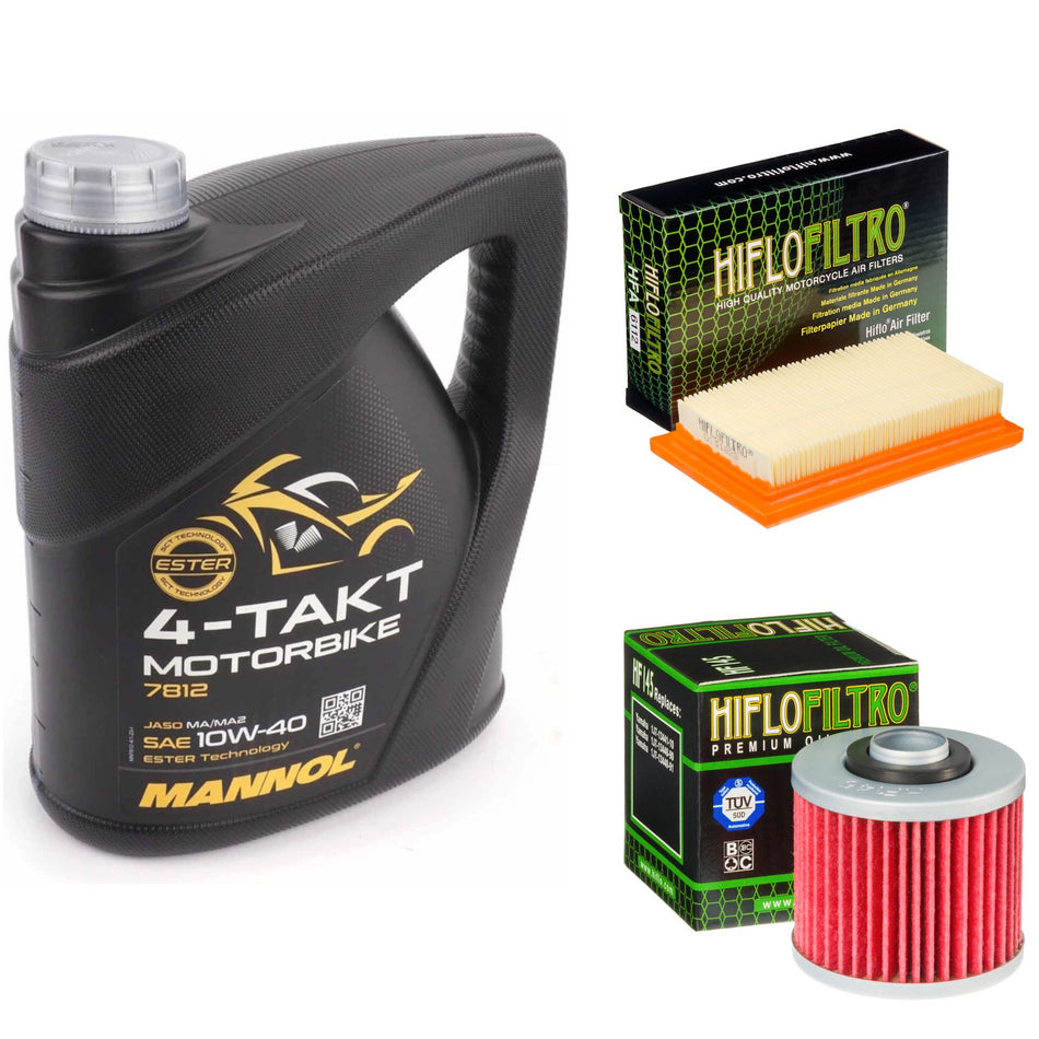 Mannol Semi Synthetic 10w40 4L Oil & HF145 & HFA6112 Oil Filter Kit
