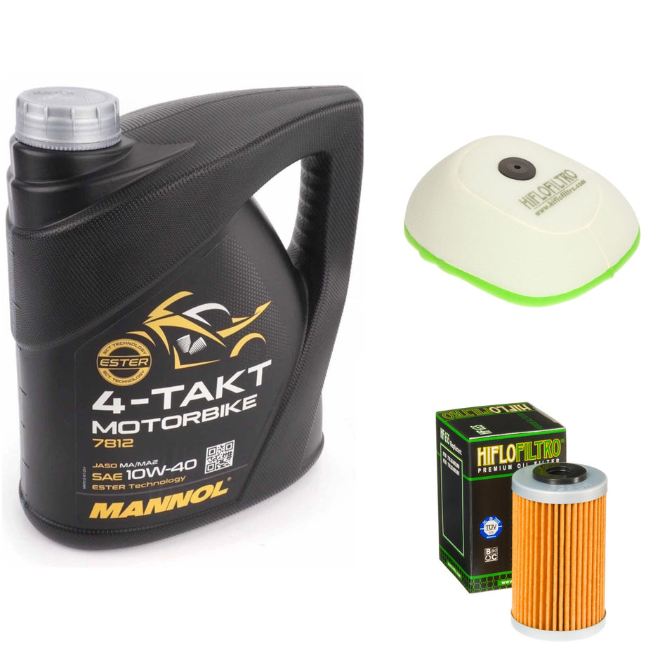 Mannol Semi Synthetic 10w40 4L Oil & HF655 & HFF5018 Oil Filter Kit