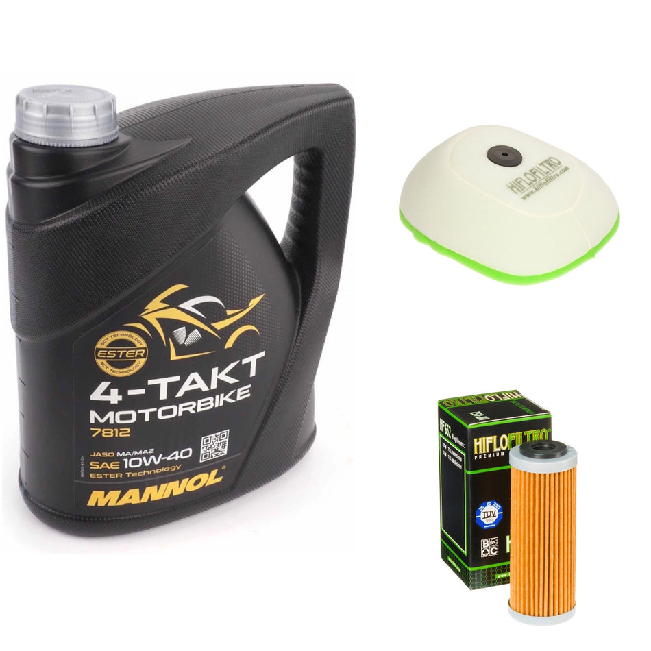 Mannol Semi Synthetic 10w40 4L Oil & HF652 & HFF5018 Oil Filter Kit