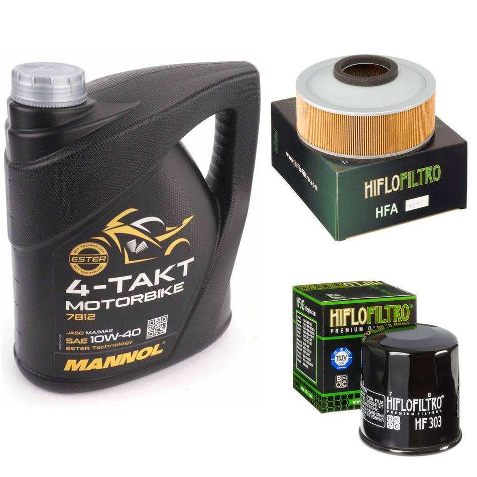 Mannol Semi Synthetic 10w40 4L Oil & HF303 & HFA2801 Oil Filter Kit