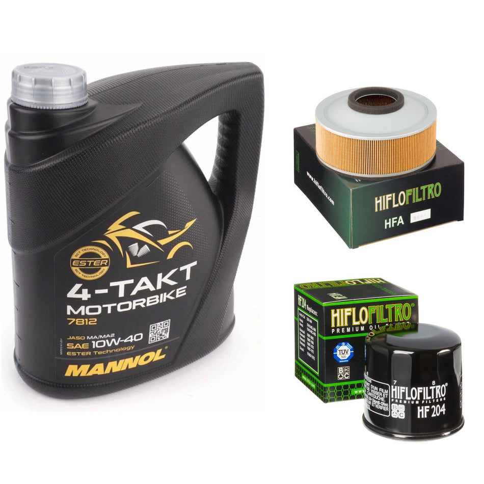 Mannol Semi Synthetic 10w40 4L Oil & HF204 & HFA2801 Oil Filter Kit