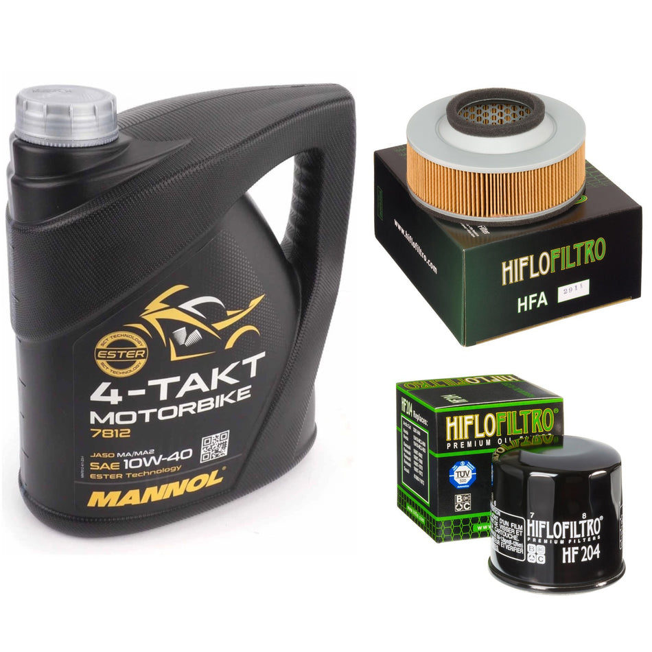 Mannol Semi Synthetic 10w40 4L Oil & HF204 & HFA2911 Oil Filter Kit