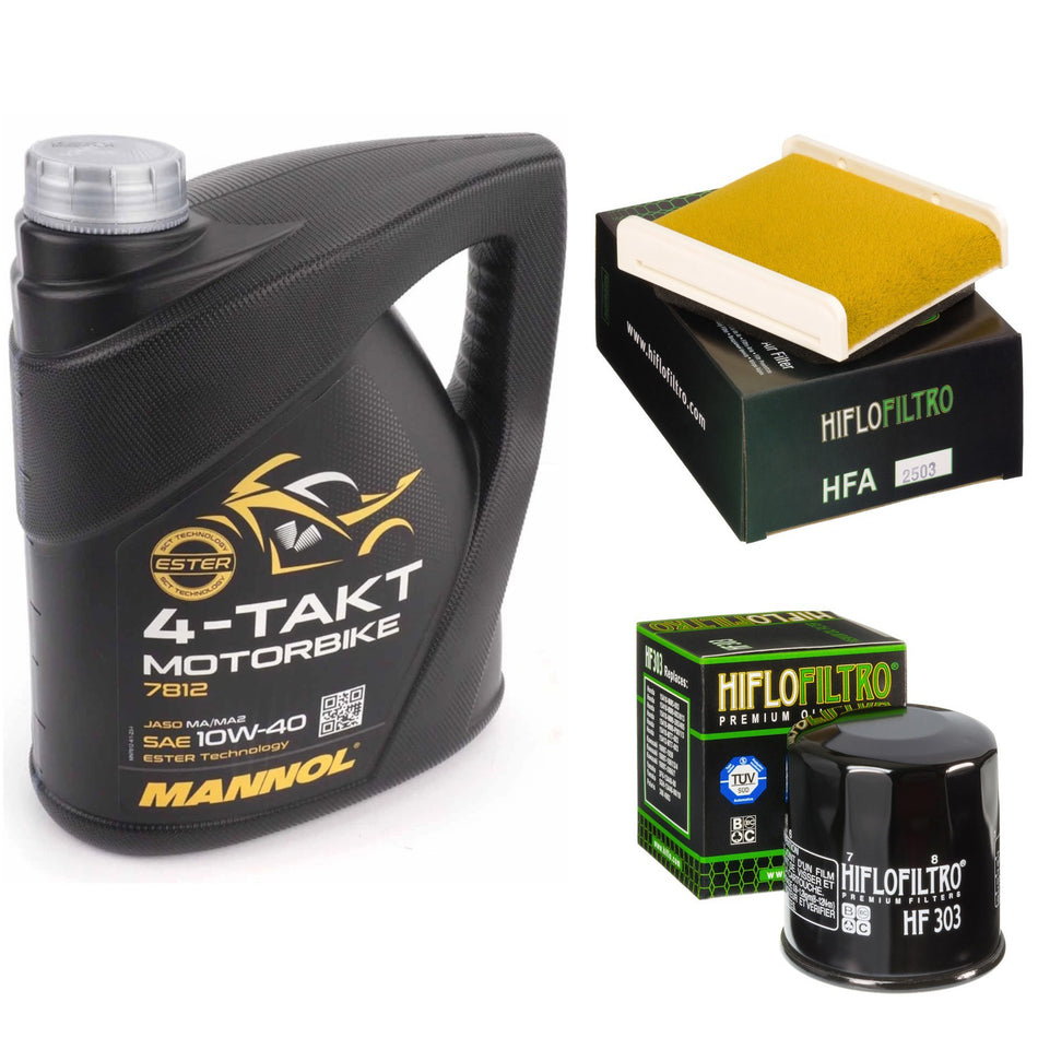 Mannol Semi Synthetic 10w40 4L Oil & HF303 & HFA2503 Oil Filter Kit