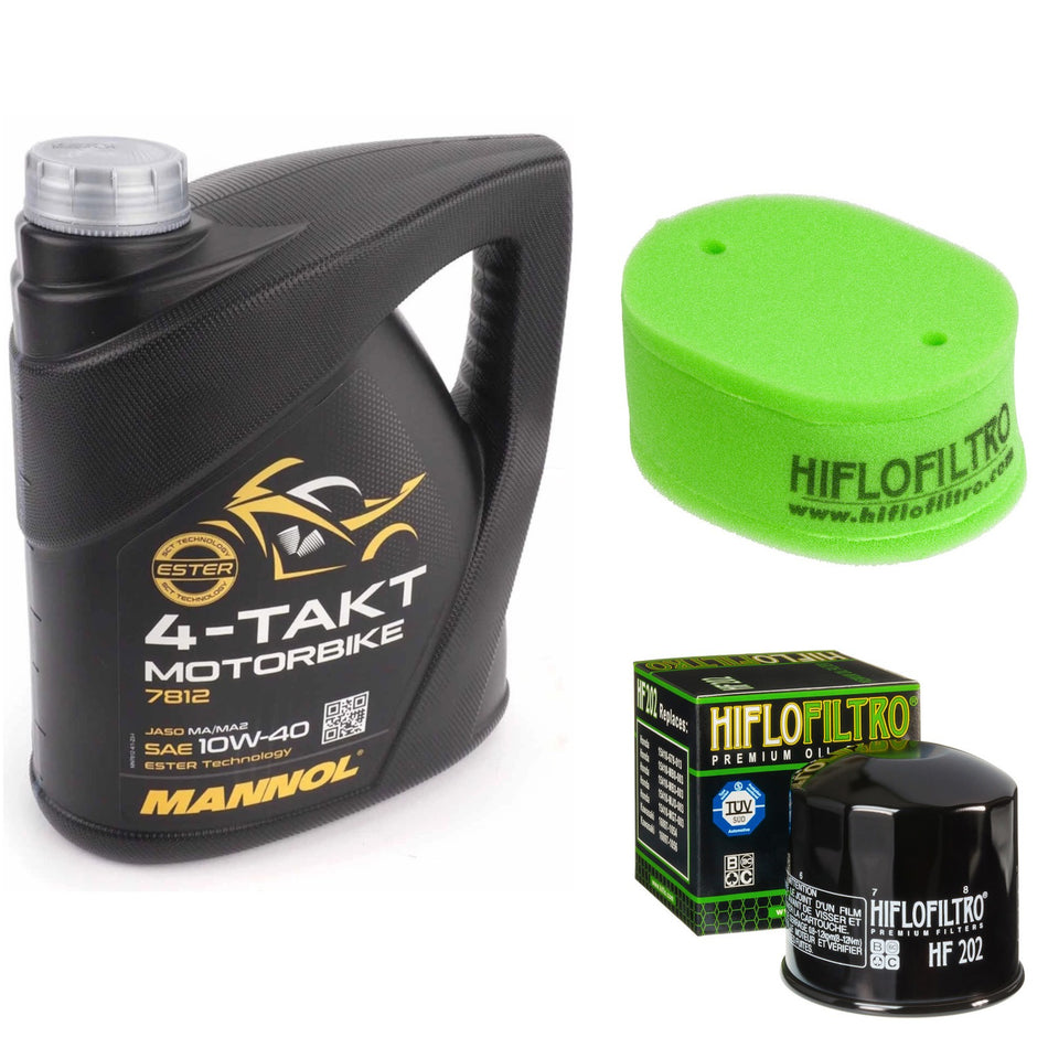 Mannol Semi Synthetic 10w40 4L Oil & HF202 & HFA2709 Oil Filter Kit