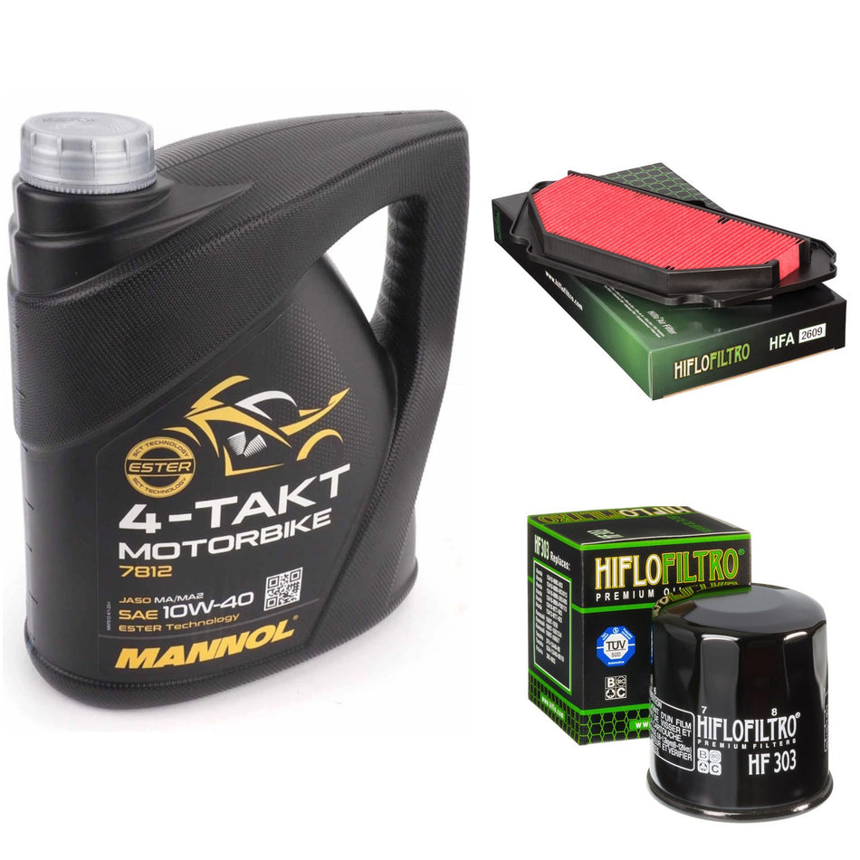 Mannol Semi Synthetic 10w40 4L Oil & HF303 & HFA2609 Oil Filter Kit