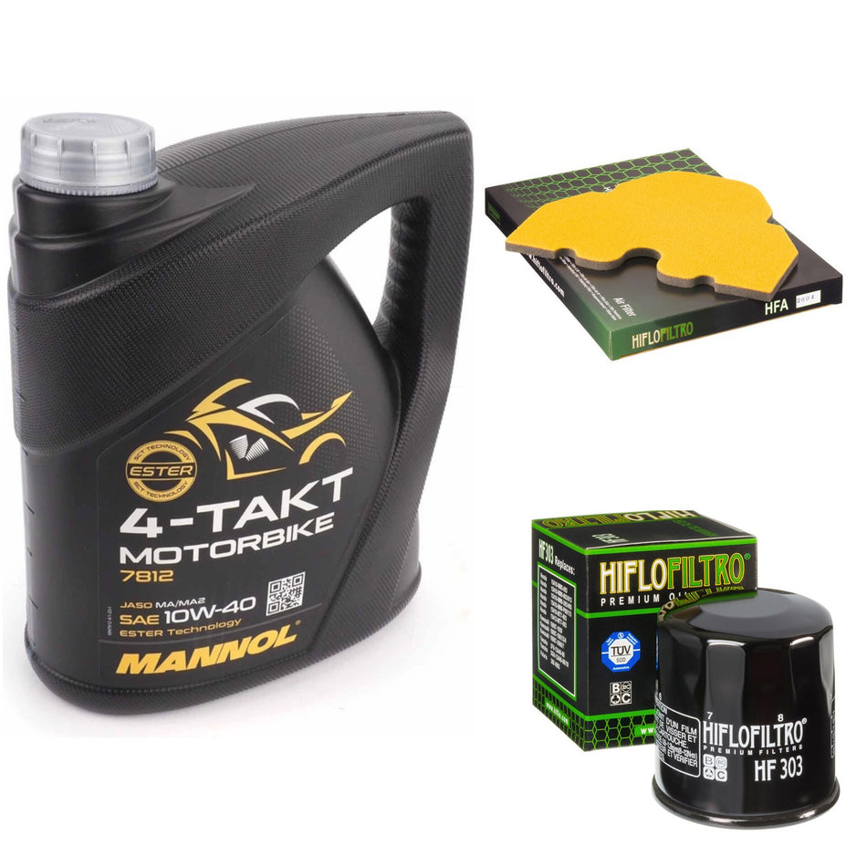 Mannol Semi Synthetic 10w40 4L Oil & HF303 & HFA2604 Oil Filter Kit