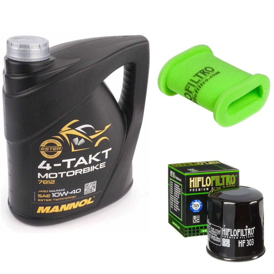 Mannol Semi Synthetic 10w40 4L Oil & HF303 & HFA2202 Oil Filter Kit