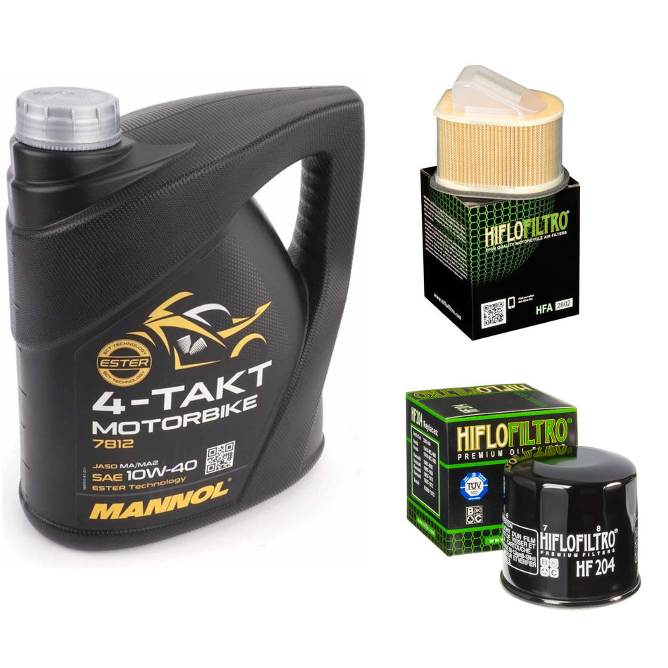 Mannol Semi Synthetic 10w40 4L Oil & HF204 & HFA2802 Oil Filter Kit