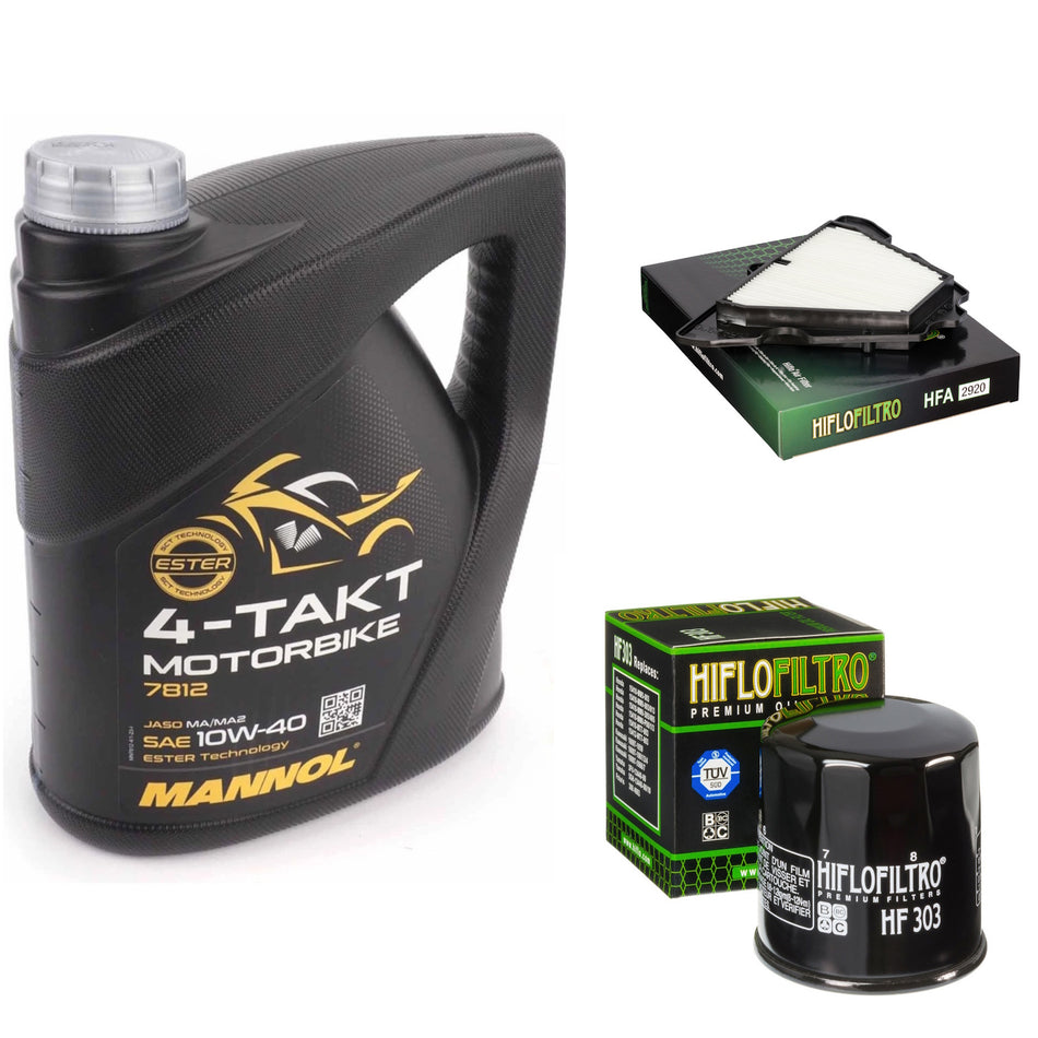 Mannol Semi Synthetic 10w40 4L Oil & HF303 & HFA2920 Oil Filter Kit