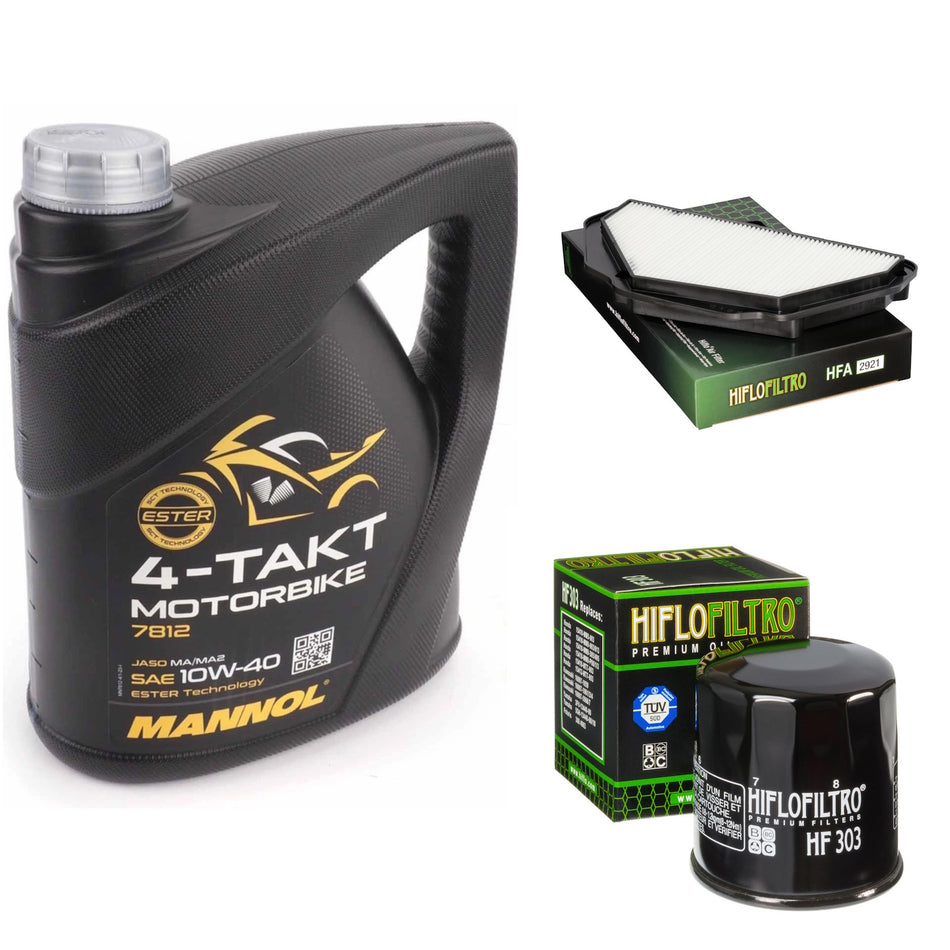 Mannol Semi Synthetic 10w40 4L Oil & HF303 & HFA2921 Oil Filter Kit