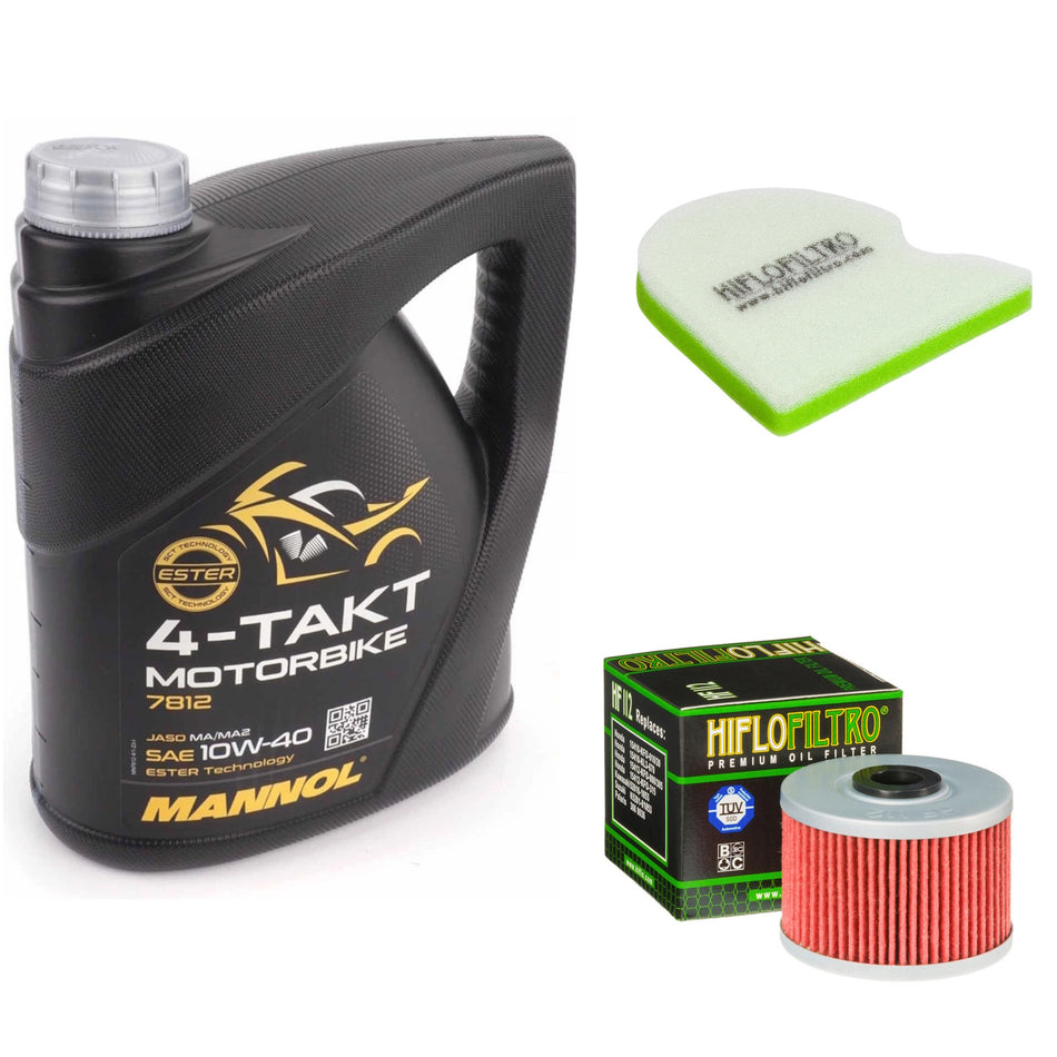 Mannol Semi Synthetic 10w40 4L Oil & HF112 & HFF2031 Oil Filter Kit