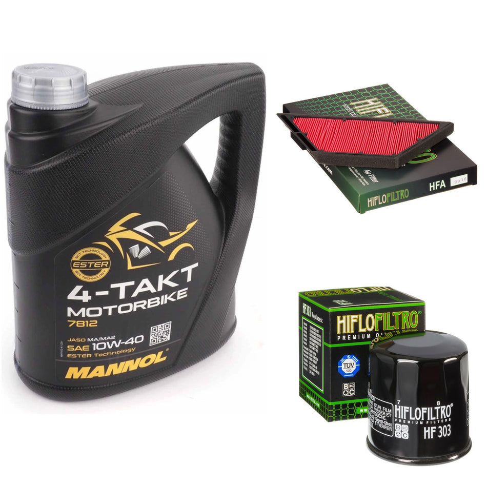 Mannol Semi Synthetic 10w40 4L Oil & HF303 & HFA2916 Oil Filter Kit