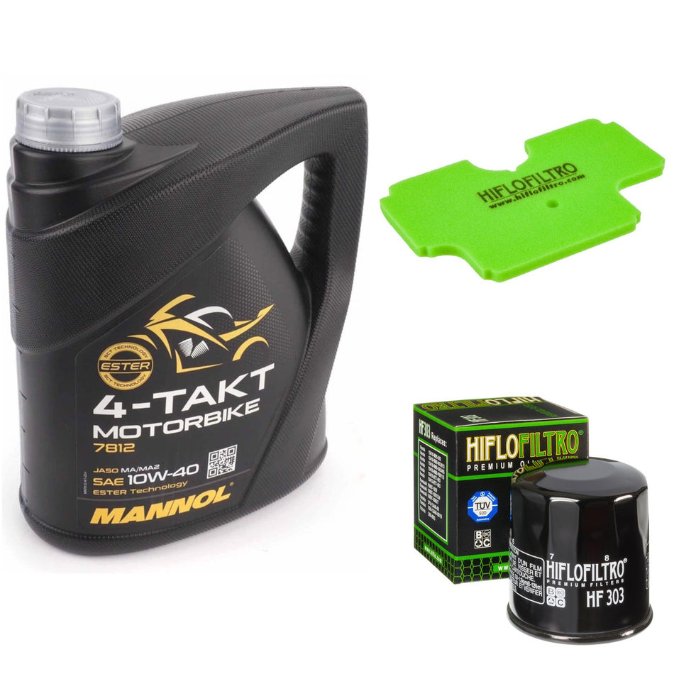 Mannol Semi Synthetic 10w40 4L Oil & HF303 & HFA2606 Oil Filter Kit
