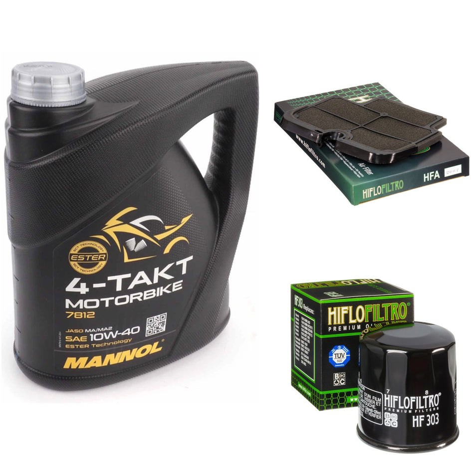 Mannol Semi Synthetic 10w40 4L Oil & HF303 & HFA2607 Oil Filter Kit