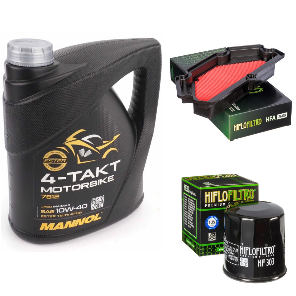 Mannol Semi Synthetic 10w40 4L Oil & HF303 & HFA2608 Oil Filter Kit