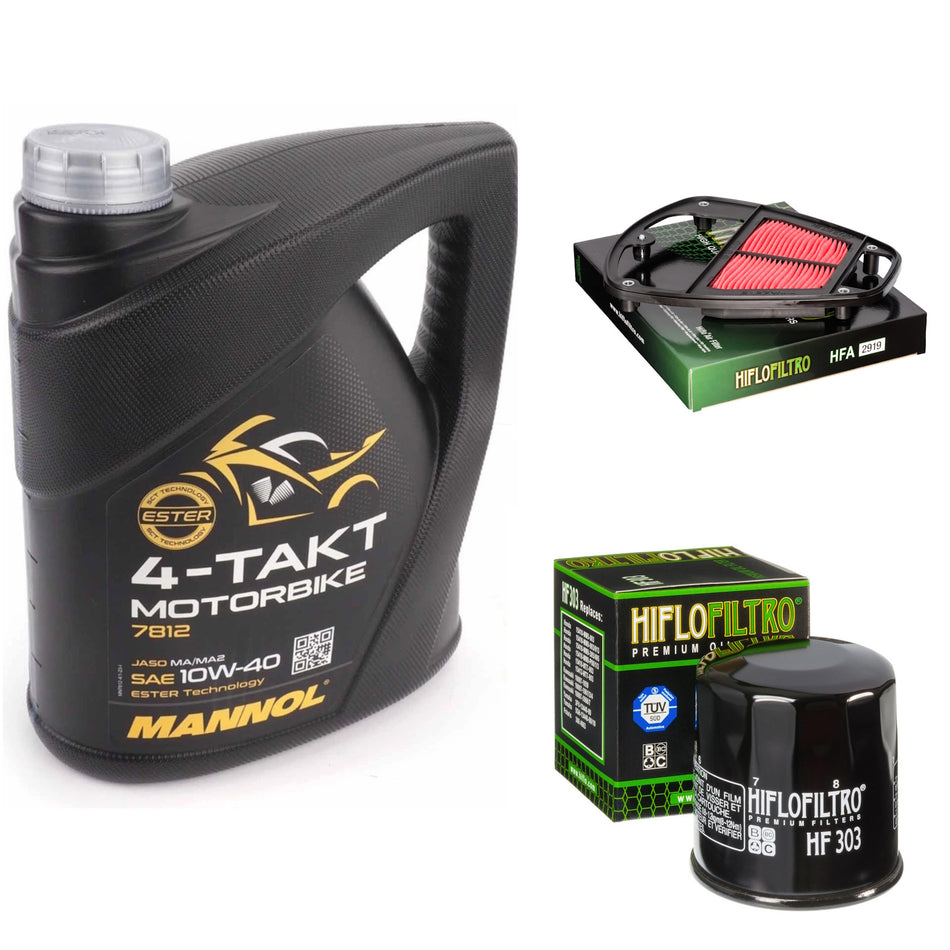 Mannol Semi Synthetic 10w40 4L Oil & HF303 & HFA2919 Oil Filter Kit