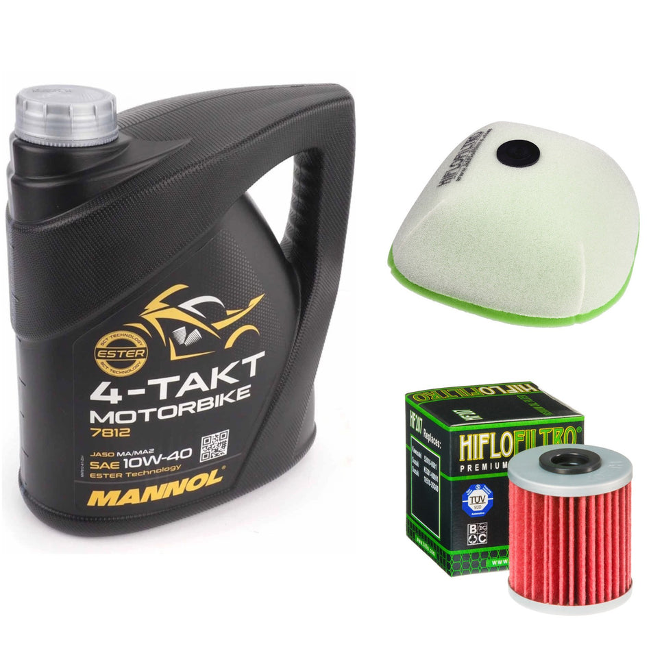 Mannol Semi Synthetic 10w40 4L Oil & HF207 & HFF2030 Oil Filter Kit