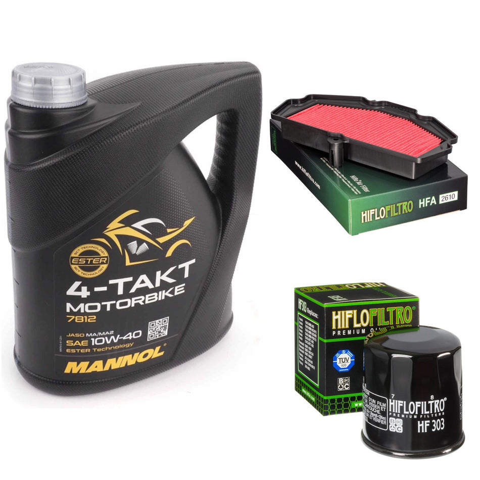 Mannol Semi Synthetic 10w40 4L Oil & HF303 & HFA2610 Oil Filter Kit
