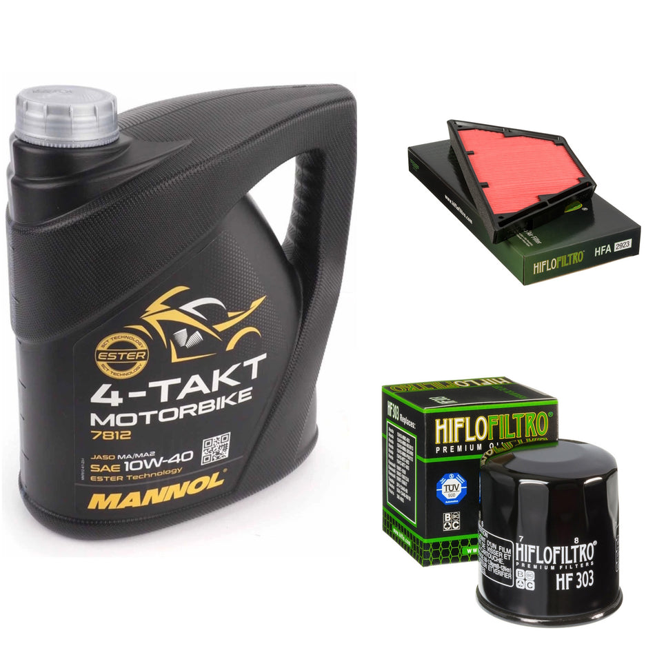 Mannol Semi Synthetic 10w40 4L Oil & HF303 & HFA2923 Oil Filter Kit