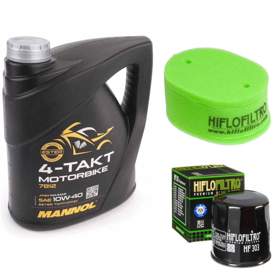 Mannol Semi Synthetic 10w40 4L Oil & HF303 & HFA2709 Oil Filter Kit