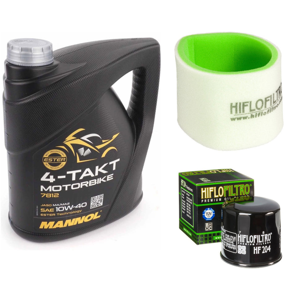 Mannol Semi Synthetic 10w40 4L Oil & HF204 & HFF2028 Oil Filter Kit