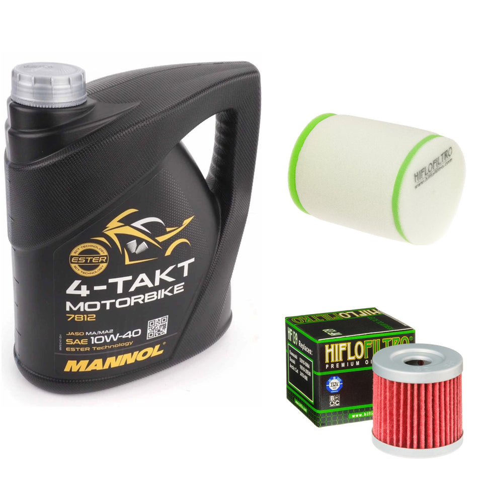 Mannol Semi Synthetic 10w40 4L Oil & HF139 & HFF2025 Oil Filter Kit