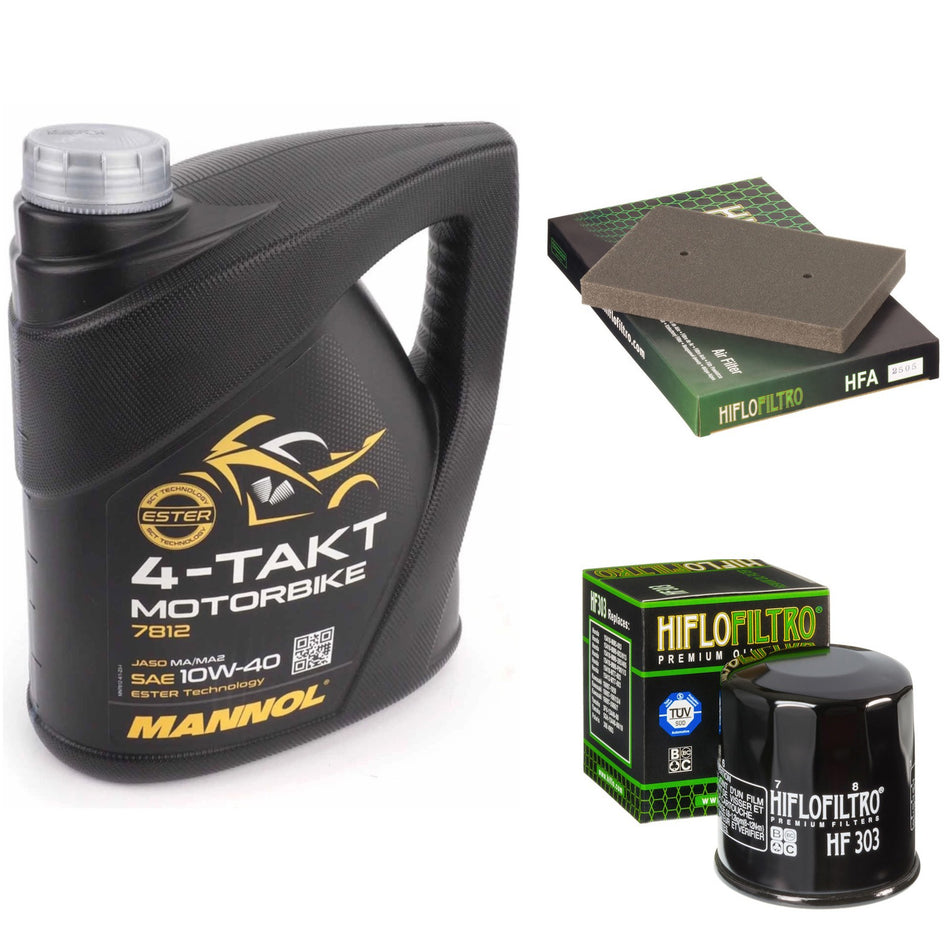 Mannol Semi Synthetic 10w40 4L Oil & HF303 & HFA2505 Oil Filter Kit