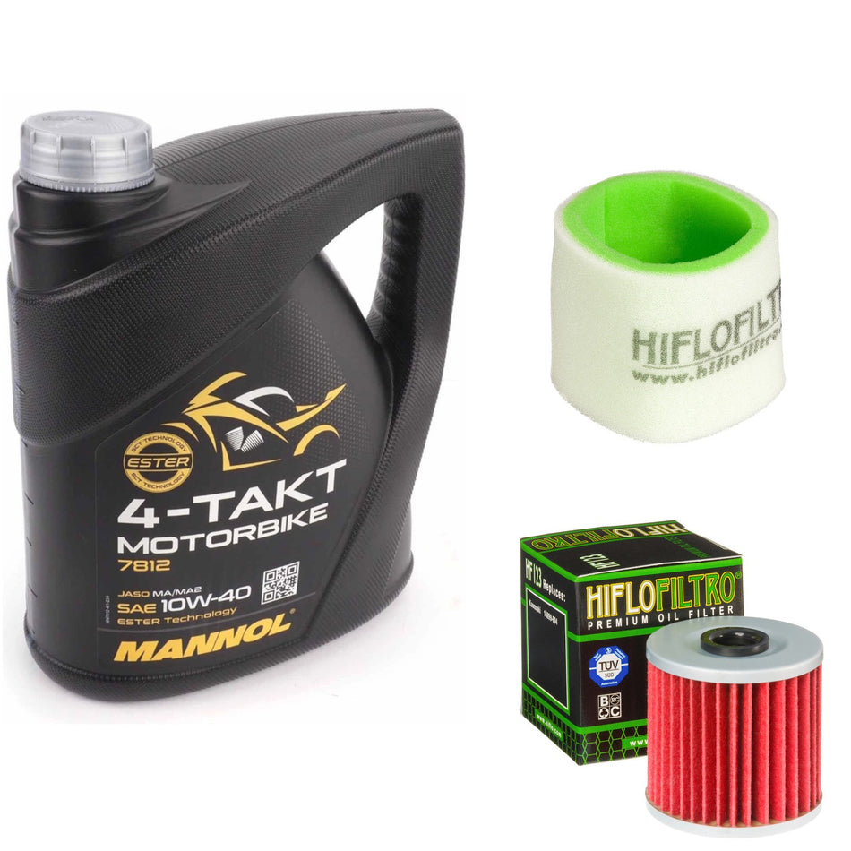 Mannol Semi Synthetic 10w40 4L Oil & HF123 & HFF2029 Oil Filter Kit