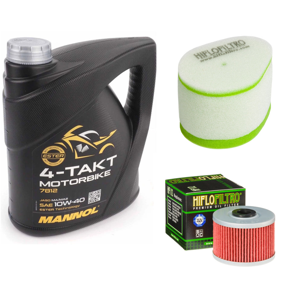 Mannol Semi Synthetic 10w40 4L Oil & HF112 & HFF2032 Oil Filter Kit