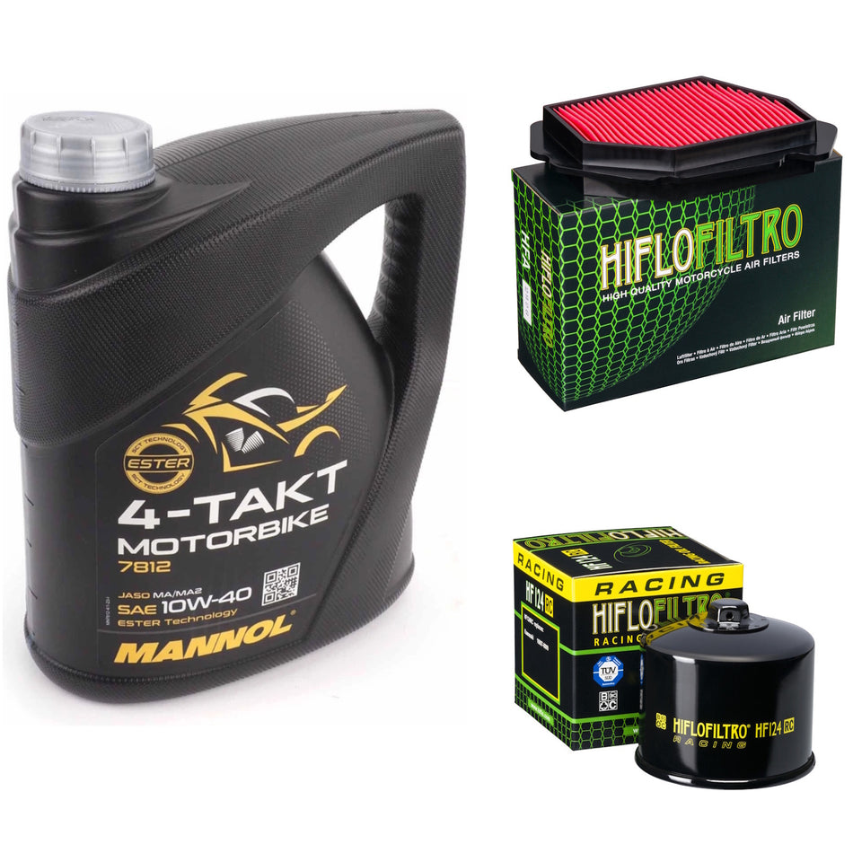 Mannol Semi Synthetic 10w40 4L Oil & HF124RC & HFA2926 Oil Filter Kit