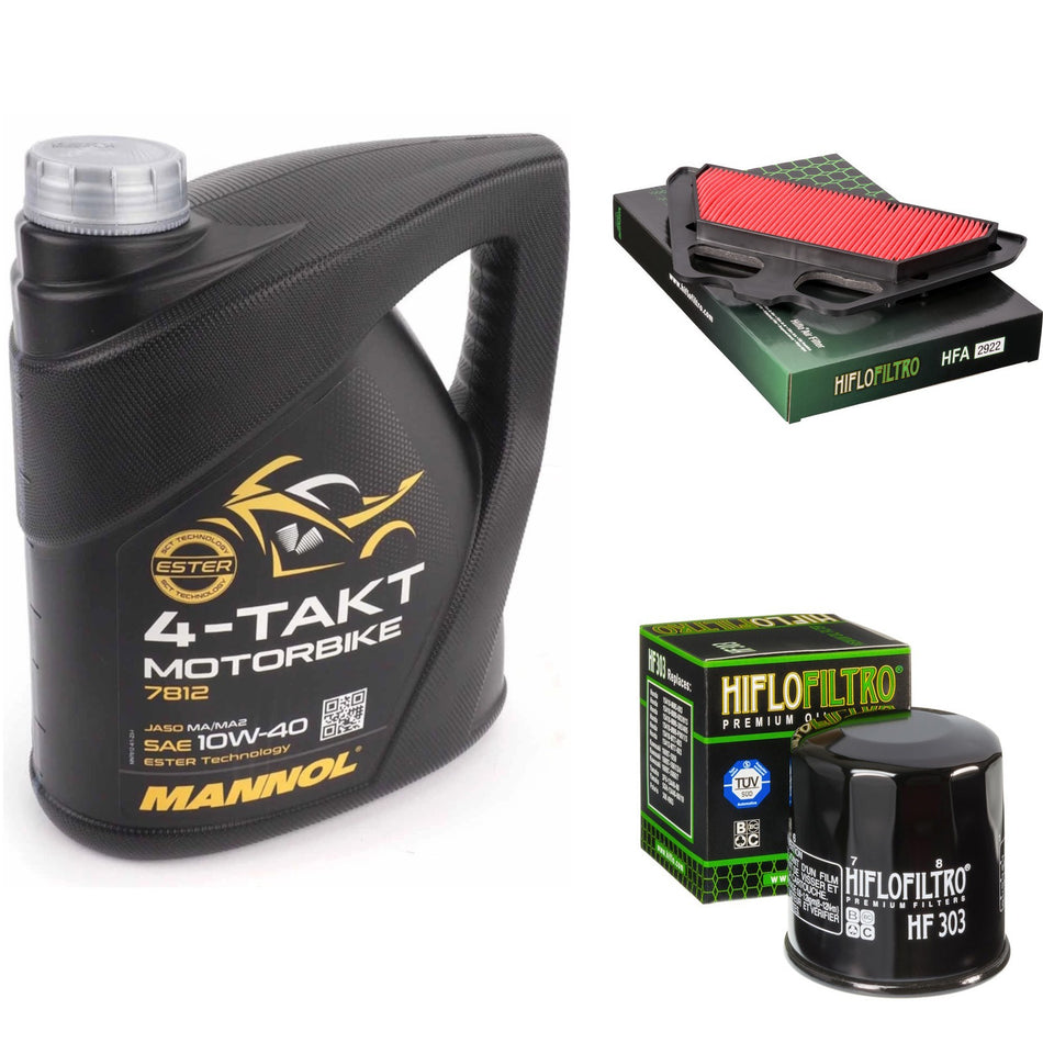 Mannol Semi Synthetic 10w40 4L Oil & HF303 & HFA2922 Oil Filter Kit