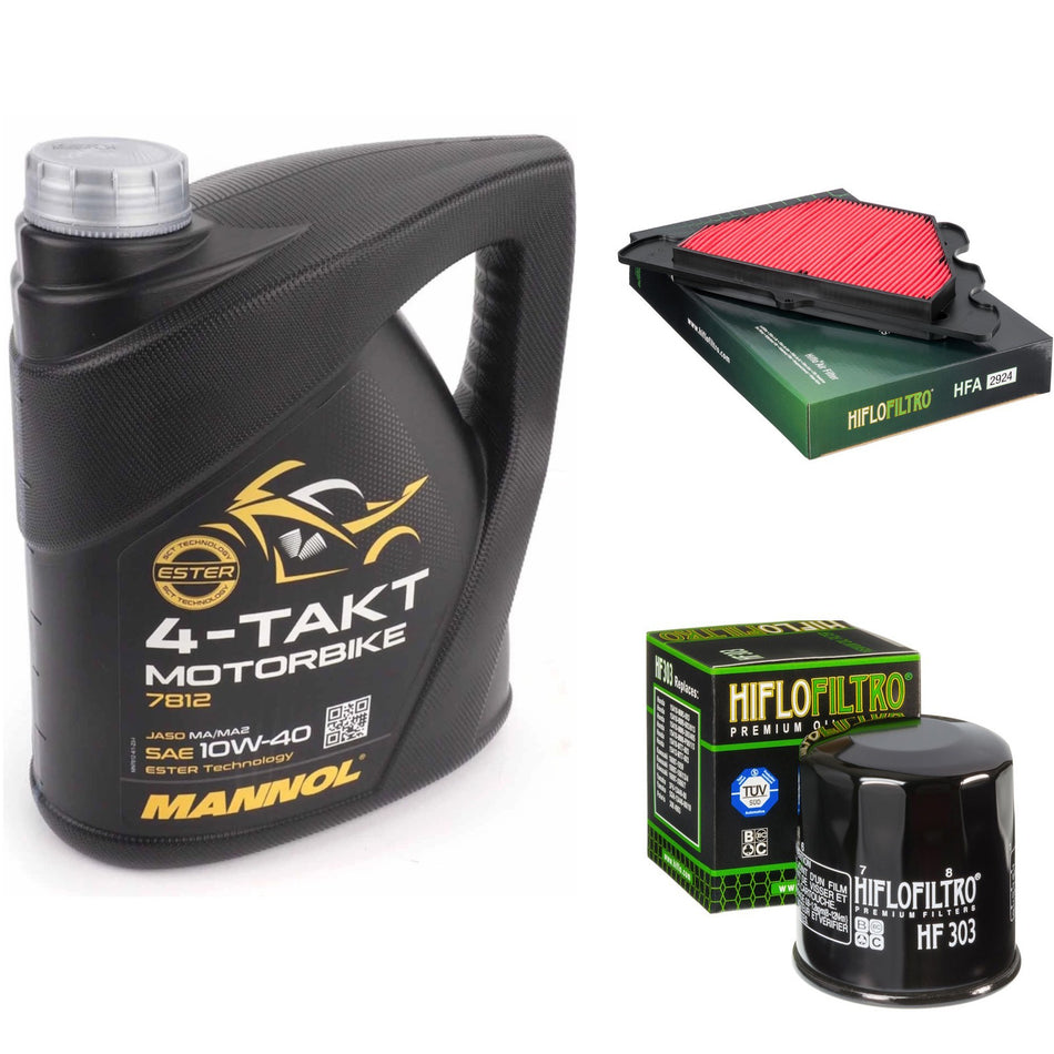 Mannol Semi Synthetic 10w40 4L Oil & HF303 & HFA2924 Oil Filter Kit