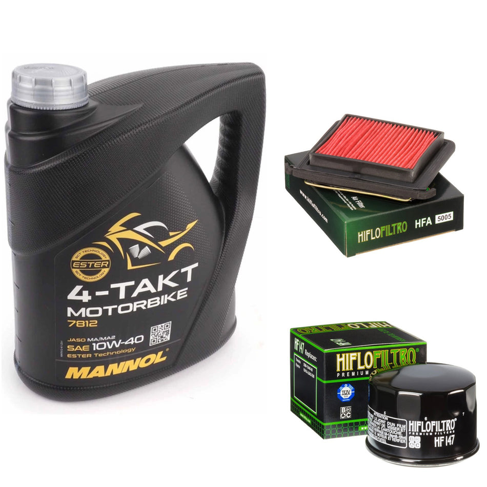 Mannol Semi Synthetic 10w40 4L Oil & HF147 & HFA5005 Oil Filter Kit