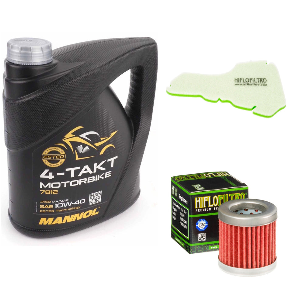 Mannol Semi Synthetic 10w40 4L Oil & HF181 & HFA5205DS Oil Filter Kit