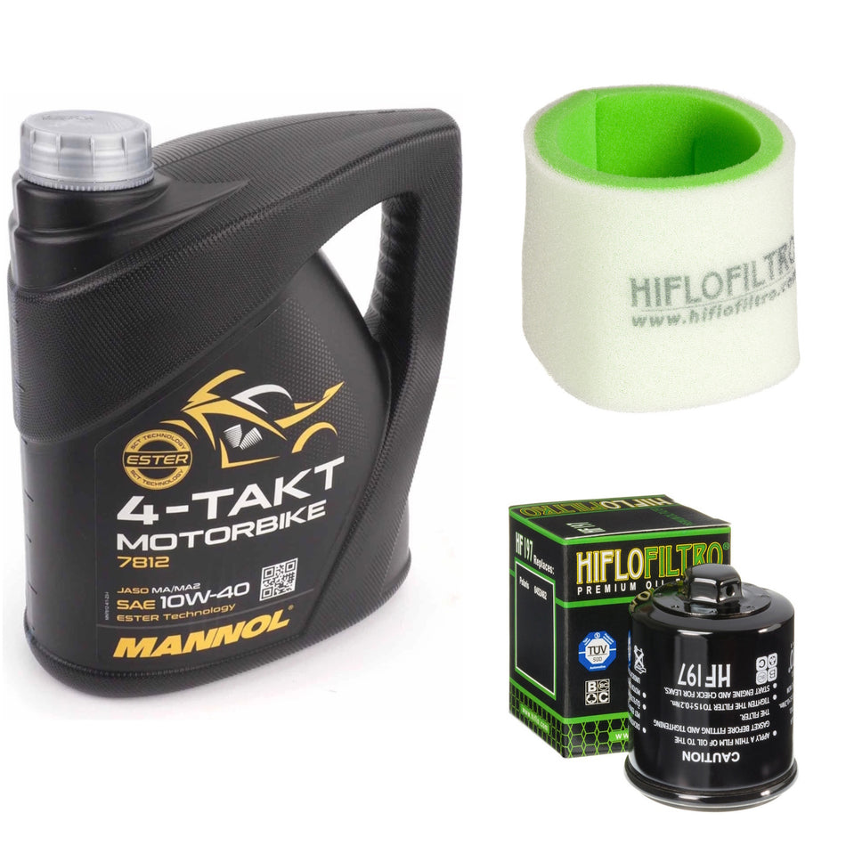 Mannol Semi Synthetic 10w40 4L Oil & HF197 & HFF7012 Oil Filter Kit