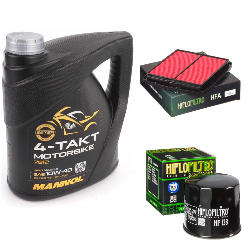 Mannol Semi Synthetic 10w40 4L Oil & HF138 & HFA3605 Oil Filter Kit