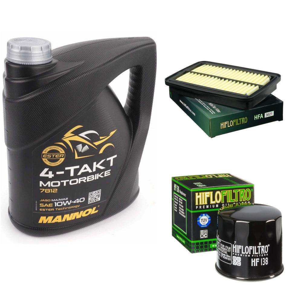 Mannol Semi Synthetic 10w40 4L Oil & HF138 & HFA3621 Oil Filter Kit