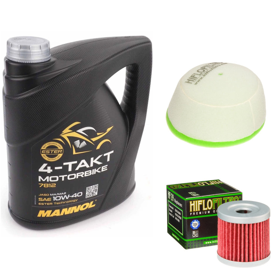 Mannol Semi Synthetic 10w40 4L Oil & HF139 & HFF3015 Oil Filter Kit