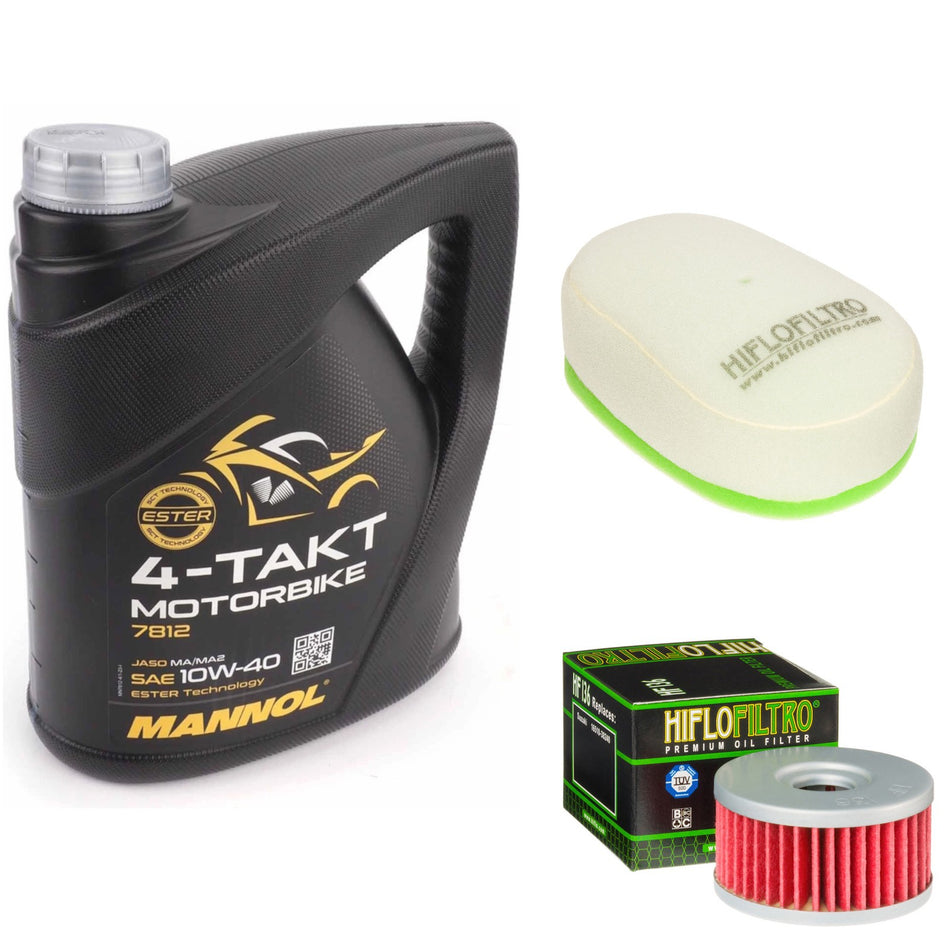 Mannol Semi Synthetic 10w40 4L Oil & HF136 & HFF3020 Oil Filter Kit