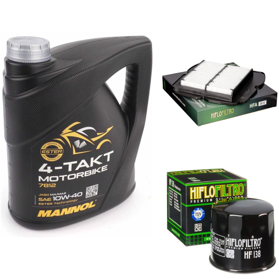 Mannol Semi Synthetic 10w40 4L Oil & HF138 & HFA3612 Oil Filter Kit