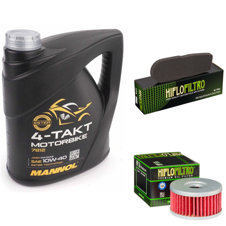 Mannol Semi Synthetic 10w40 4L Oil & HF136 & HFA3108 Oil Filter Kit