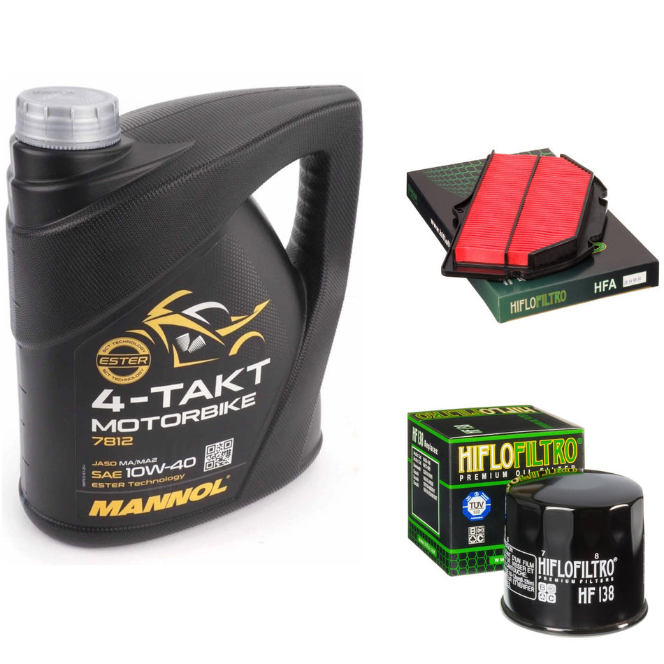 Mannol Semi Synthetic 10w40 4L Oil & HF138 & HFA3908 Oil Filter Kit