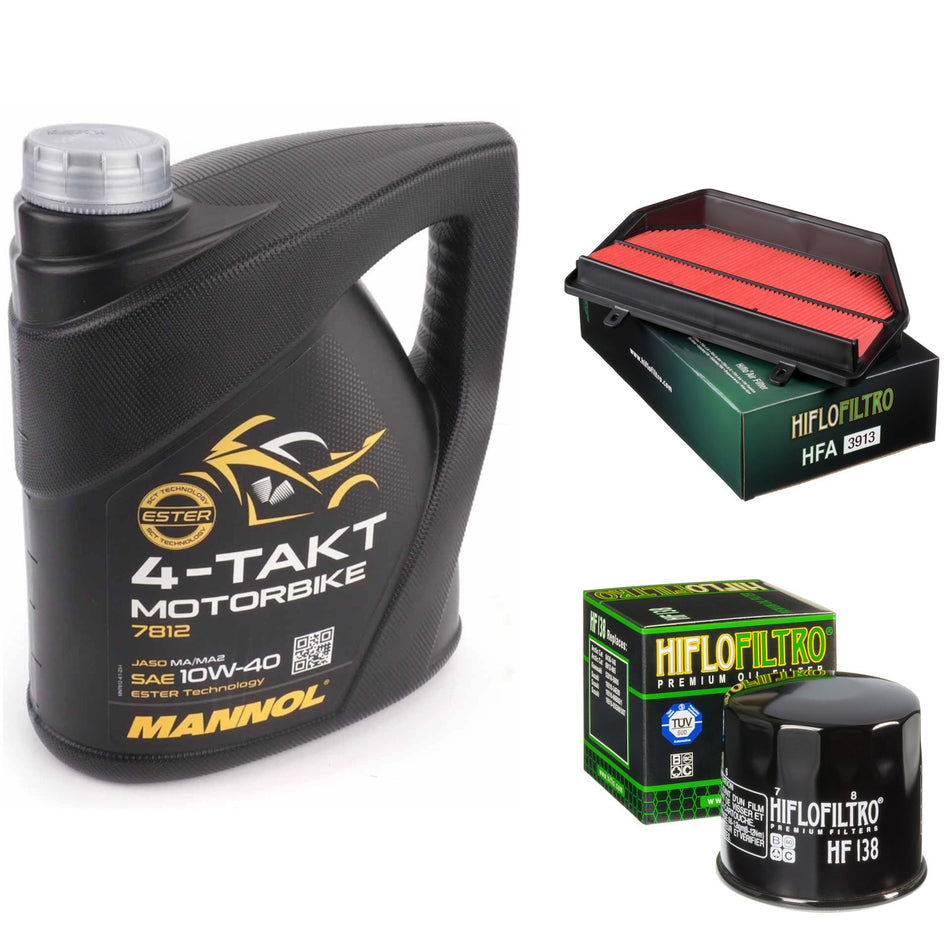 Mannol Semi Synthetic 10w40 4L Oil & HF138 & HFA3913 Oil Filter Kit