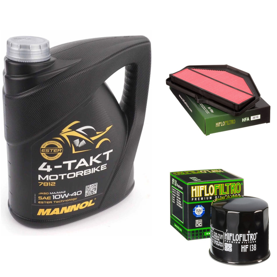 Mannol Semi Synthetic 10w40 4L Oil & HF138 & HFA3616 Oil Filter Kit