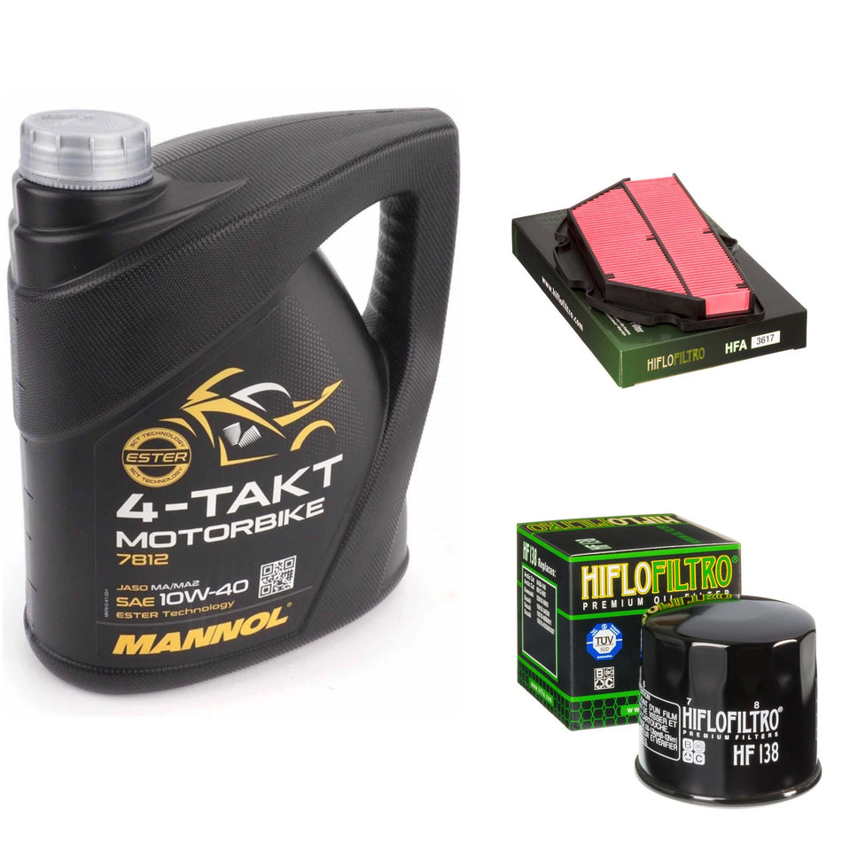 Mannol Semi Synthetic 10w40 4L Oil & HF138 & HFA3617 Oil Filter Kit