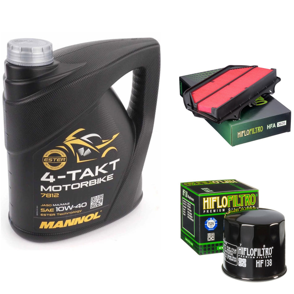 Mannol Semi Synthetic 10w40 4L Oil & HF138 & HFA3620 Oil Filter Kit